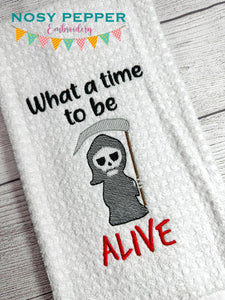 What A Time To Be Alive sketchy machine embroidery design (4 sizes included) DIGITAL DOWNLOAD