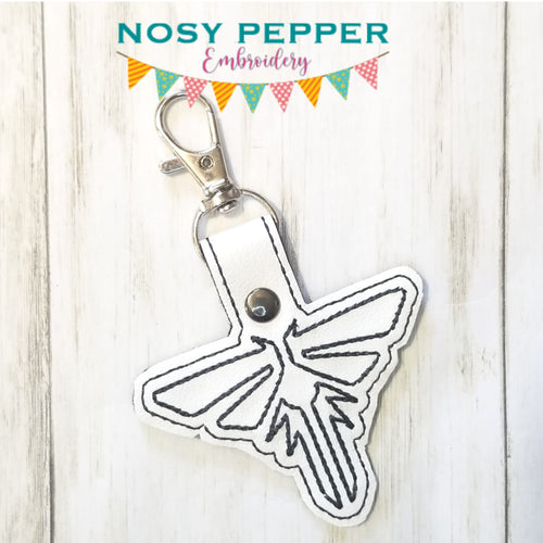 Fireflies snap tab machine embroidery file (single & multi file included) DIGITAL DOWNLOAD