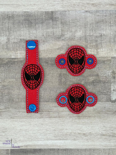 Spider Guy Shoe Charm embroidery design (3 versions included) DIGITAL DOWNLOAD