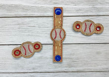 Load image into Gallery viewer, Baseball Shoe Charm machine embroidery design (3 versions included) DIGITAL DOWNLOAD