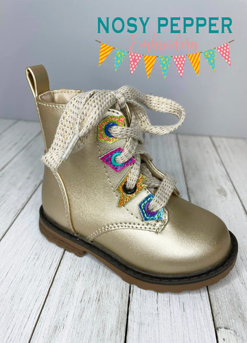 Mini Shoe Charms Set Shoe Charms set 2 machine embroidery design (4 designs included in single and multi)  DIGITAL DOWNLOAD