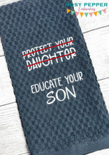 Load image into Gallery viewer, Protect Your Daughter embroidery design (4 sizes included) DIGITAL DOWNLOAD