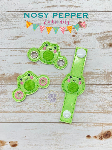 Frog Shoe Charm machine embroidery design (3 versions included) DIGITAL DOWNLOAD