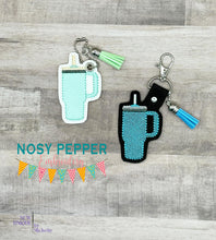 Load image into Gallery viewer, Tumbler eyelet fob and snap tab set machine embroidery design DIGITAL DOWNLOAD
