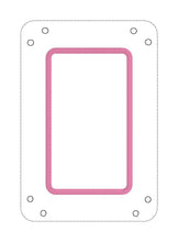 Load image into Gallery viewer, Rectangle applique ITH Tray set (5 sizes included) machine embroidery design DIGITAL DOWNLOAD