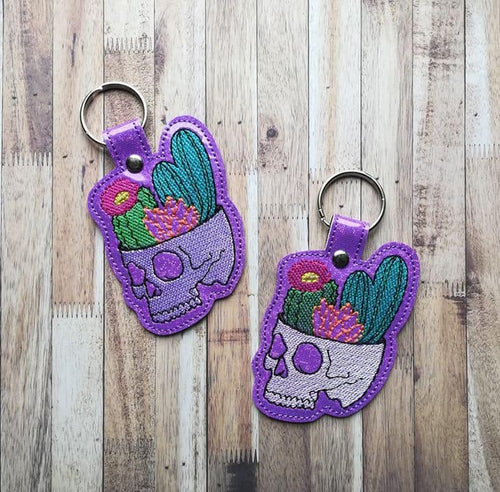 Cactus Skull Sketchy Snap tab 4 x 4