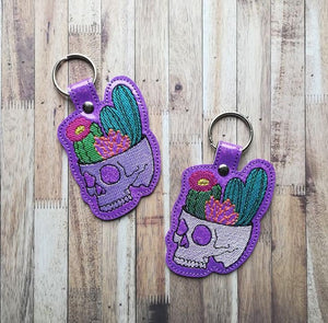 Cactus Skull Sketchy Snap tab 4 x 4