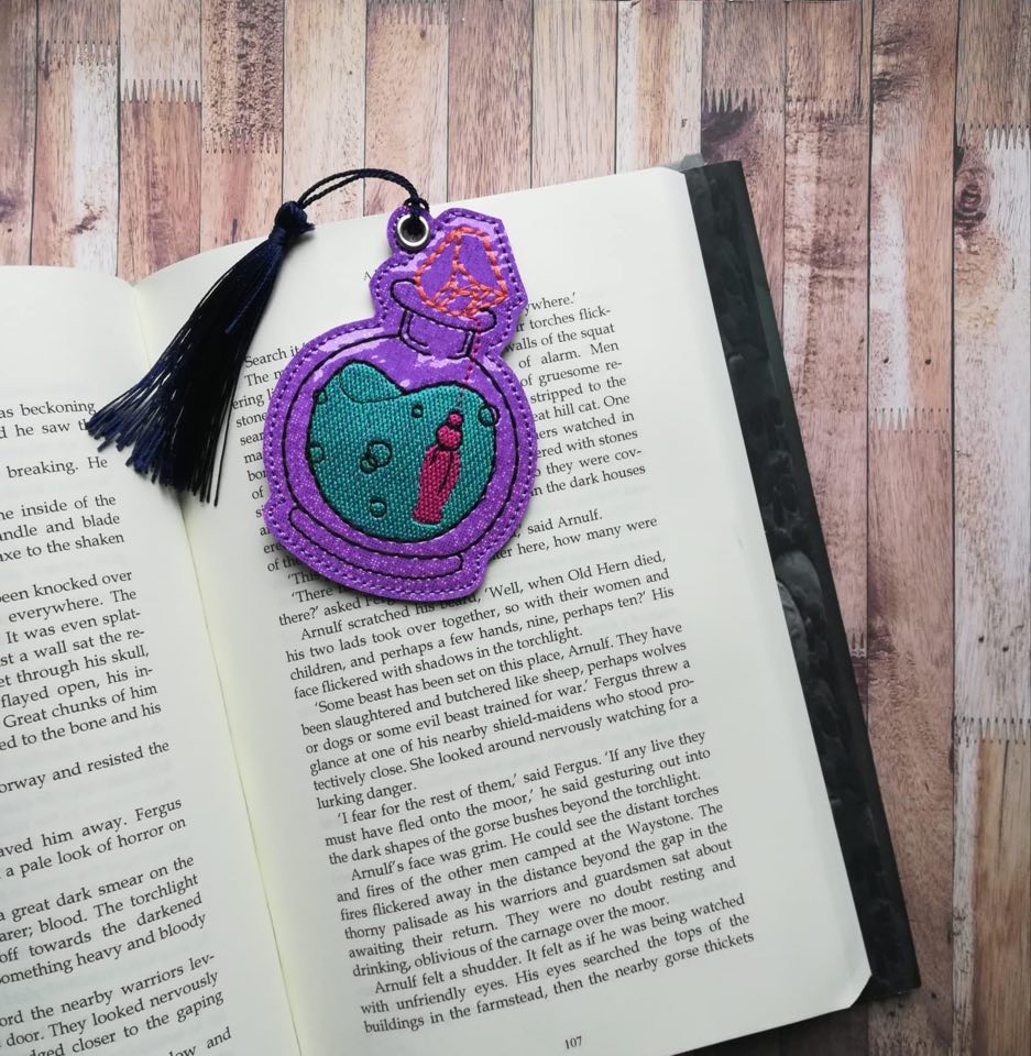 Potion Bottle Bookmark 4x4 machine embroidery design DIGITAL DOWNLOAD