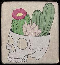 Load image into Gallery viewer, Cactus Skull Sketchy (4 Sizes included) machine embroidery design DIGITAL DOWNLOAD