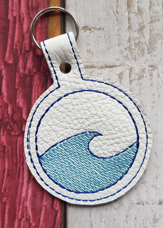 Wave Snaptab 4x4 machine embroidery design DIGITAL DOWNLOAD