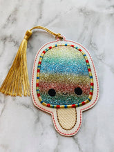 Load image into Gallery viewer, Popsicle Applique Bookmark 4x4 machine embroidery design DIGITAL DOWNLOAD