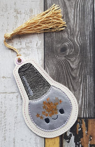 Nail Polish Applique Book mark (two versions included) machine embroidery design DIGITAL DOWNLOAD