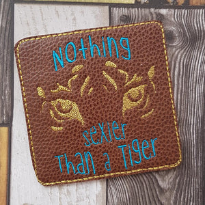 Tiger Coaster Set of 4 Designs (4x4) machine embroidery design DIGITAL DOWNLOAD