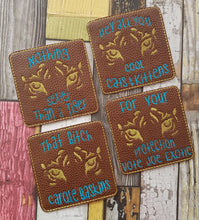 Load image into Gallery viewer, Tiger Coaster Set of 4 Designs (4x4) machine embroidery design DIGITAL DOWNLOAD