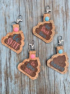 Sh*t Snap Tab Set of 4 machine embroidery design DIGITAL DOWNLOAD