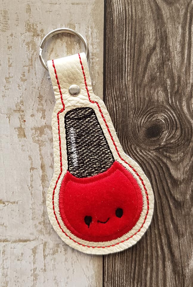 Nail Polish Applique Snap tab set 4x4 machine embroidery design DIGITA ...