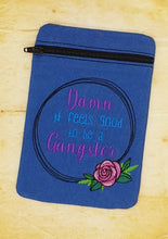 Load image into Gallery viewer, Wish I was a Gangster 5 sizes included machine embroidery design DIGITAL DOWNLOAD