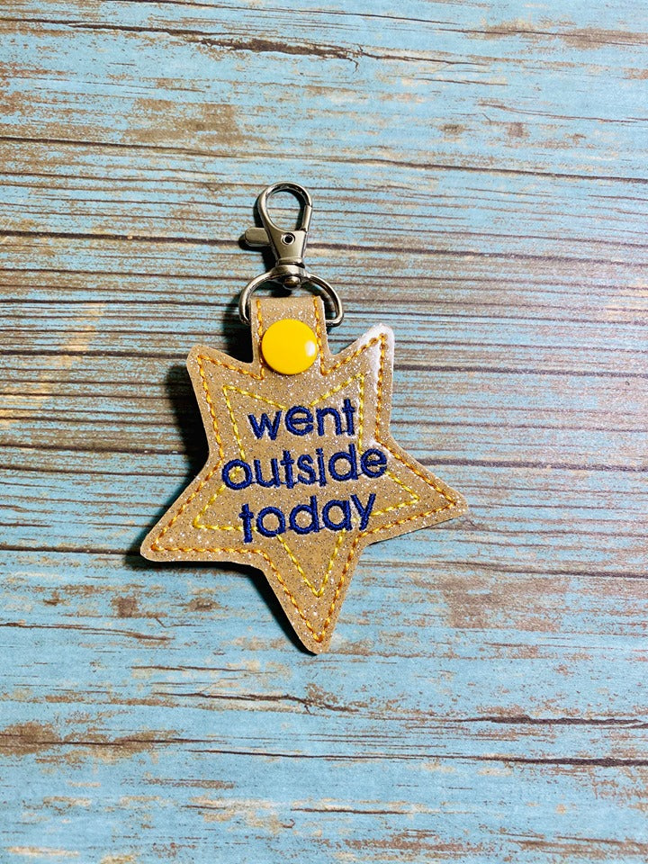 Went outside today Adulting Award Snap tab 4x4 machine embroidery design DIGITAL DOWNLOAD