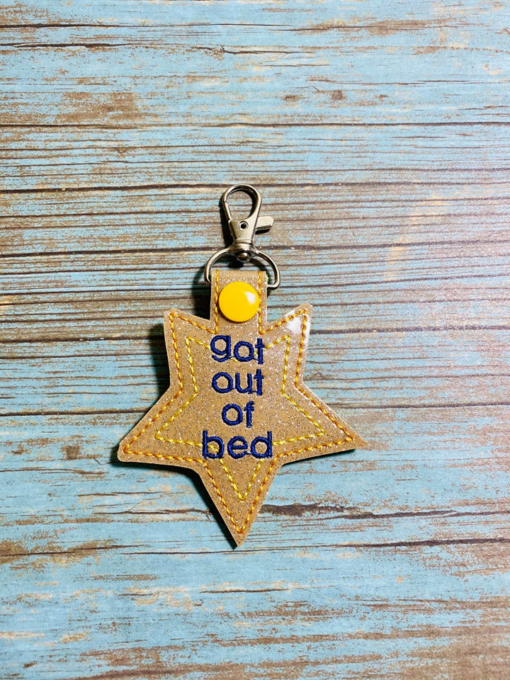 Got out of bed Adulting Award Snap tab 4x4 machine embroidery design DIGITAL DOWNLOAD