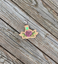 Load image into Gallery viewer, Rose Floral Snap tab 4x4 machine embroidery design DIGITAL DOWNLOAD