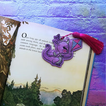 Load image into Gallery viewer, Dragon Kite Sketchy Bookmark/Ornament 4x4 machine embroidery design DIGITAL DOWNLOAD