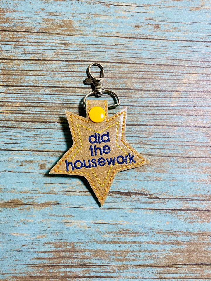 Did the Housework Adulting Award Snap tab 4x4 machine embroidery design DIGITAL DOWNLOAD