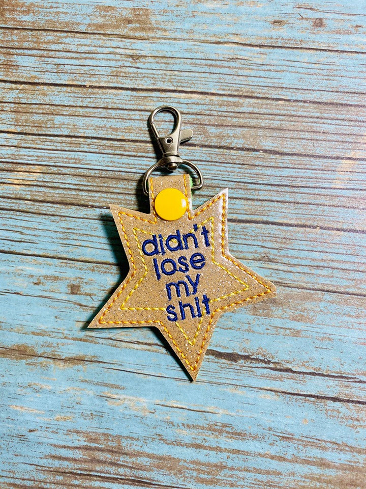 Didn't lose my shit Adulting Award Snap tab 4x4 machine embroidery design DIGITAL DOWNLOAD