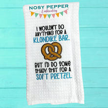 Load image into Gallery viewer, Soft Pretzel Applique machine embroidery design (4 sizes included) DIGITAL DOWNLOAD