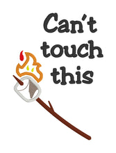 Load image into Gallery viewer, Can&#39;t touch this applique machine embroidery design (4 sizes included) DIGITAL DOWNLOAD