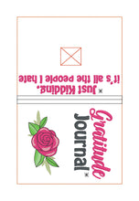 Load image into Gallery viewer, Gratitude List notebook cover (2 sizes available) machine embroidery design DIGITAL DOWNLOAD