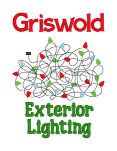 Griswold exterior lighting machine embroidery design (4 sizes included) DIGITAL DOWNLOAD