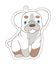Load image into Gallery viewer, Bulldog Bookmark (Gus Bookmark) machine embroidery design DIGITAL DOWNLOAD