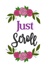 Load image into Gallery viewer, Just Scroll embroidery design (4 sizes included) machine embroidery design DIGITAL DOWNLOAD