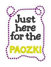 Load image into Gallery viewer, I&#39;m just here for the paczki machine embroidery design (4 sizes included)