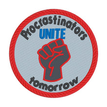 Load image into Gallery viewer, Procrastinators unit patch machine embroidery design DIGITAL DOWNLOAD