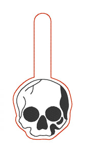 Skull Snap tab single and multi file included machine embroidery design DIGITAL DOWNLOAD