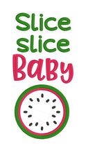 Load image into Gallery viewer, Slice slice Baby applique machine embroidery design (5 sizes included) DIGITAL DOWNLOAD
