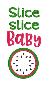 Slice slice Baby applique machine embroidery design (5 sizes included) DIGITAL DOWNLOAD