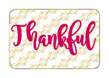 Load image into Gallery viewer, Thankful quilted ITH Mug Rug (4 sizes included) machine embroidery design DIGITAL DOWNLOAD