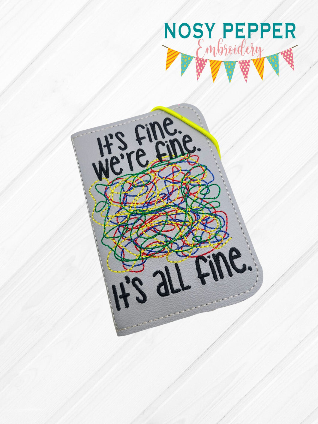 It's fine notebook cover (2 sizes available) machine embroidery design DIGITAL DOWNLOAD