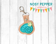 Load image into Gallery viewer, Shell Applique Snap tab (single &amp; multi files included) machine embroidery design DIGITAL DOWNLOAD