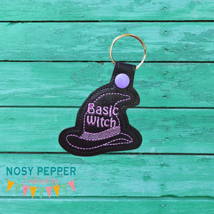 Basic Witch Snap tab (single and multi file included) machine embroidery design DIGITAL DOWNLOAD