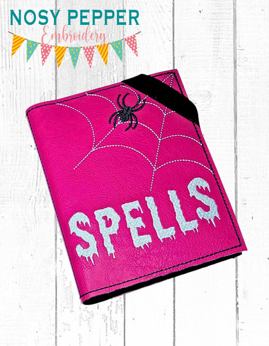 Spells Notebook cover (2 sizes available) machine embroidery design DIGITAL DOWNLOAD