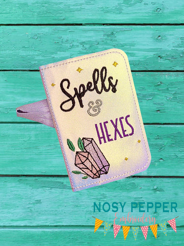 Spells and Hexes notebook cover (2 sizes available) machine embroidery design DIGITAL DOWNLOAD