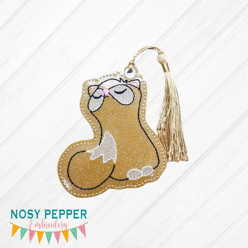 Ferret bookmark/ornament machine embroidery design DIGITAL DOWNLOAD