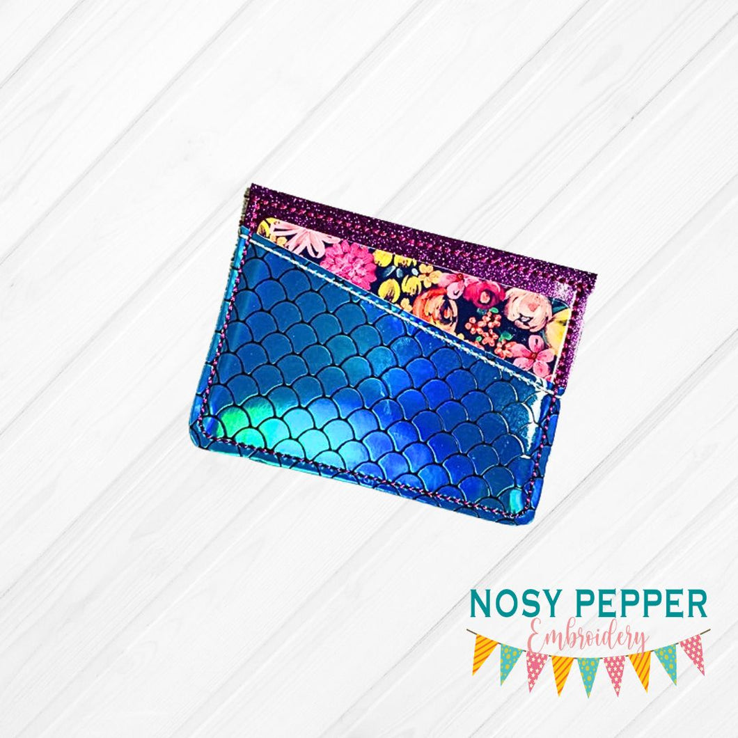 Cubit ITH Wallet 5x7 Hoop machine embroidery design DIGITAL DOWNLOAD