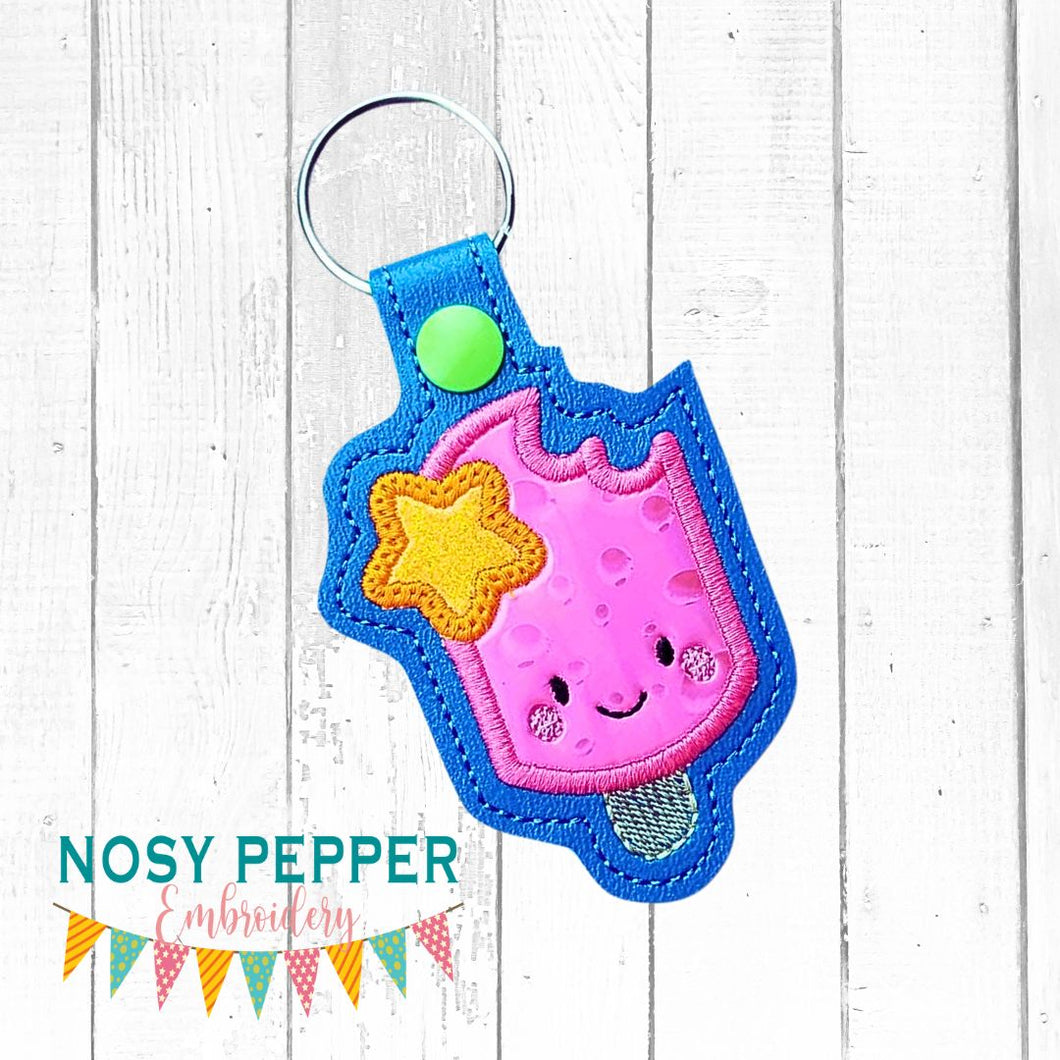 Popsicle Star applique Snap tab (single & multi files included) machine embroidery design DIGITAL DOWNLOAD