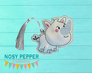 Rhino Bookmark machine embroidery design DIGITAL DOWNLOAD
