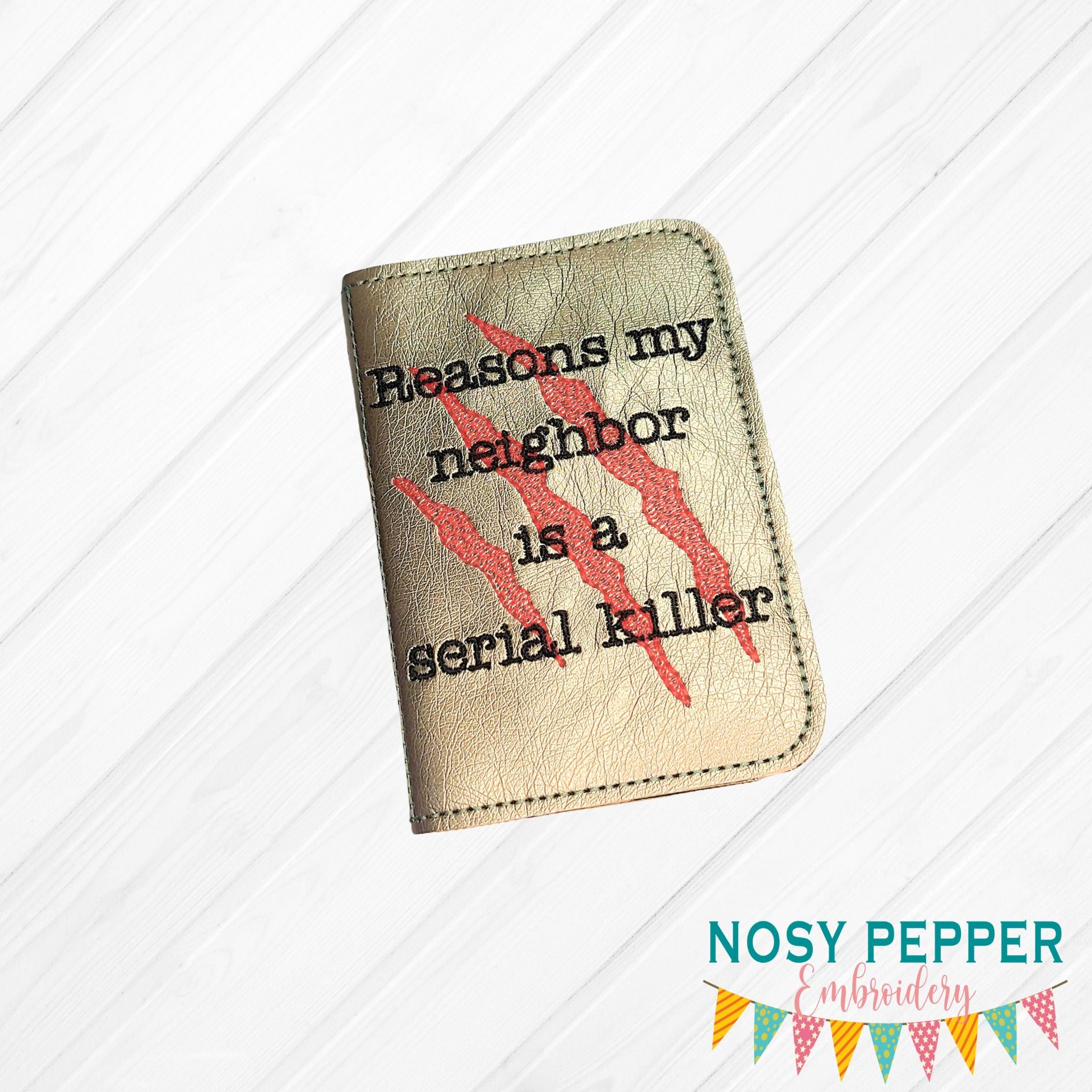 Reasons my neighbor is a serial killer notebook cover (2 sizes availab ...