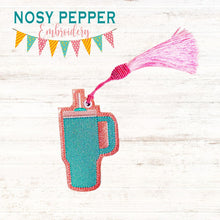 Load image into Gallery viewer, Tumbler bookmark/bag tag/ornament machine embroidery design DIGITAL DOWNLOAD